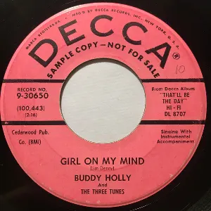 Pochette Girl on My Mind / Ting-A-Ling