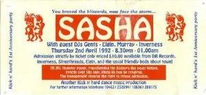 Pochette de DJ Sasha @ Kick n Hard, 1st Birthday Elgin, Scotland 2nd April 92 de Sasha