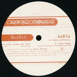 Pochette de Mania de Marco Carola