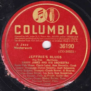 Pochette de Jeffrie's Blues / Sharp as a Tack de Harry James and His Orchestra