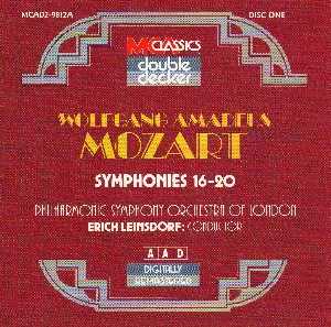 Pochette Symphonies 16 - 20