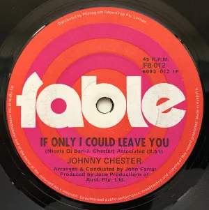 Pochette de If I Could Only Leave You de Johnny Chester