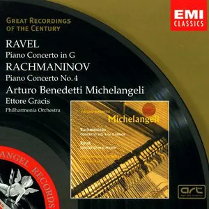 Pochette Ravel: Piano Concerto in G / Rachmaninov: Piano Concerto no. 4