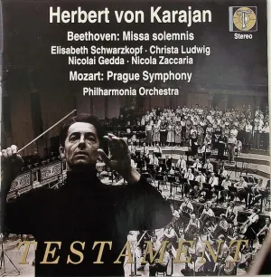 Pochette de Beethoven: Missa solemnis / Mozart: Prague Symphony de Christa Ludwig - Nicola Zaccaria - Ludwig van Beethoven - Philharmonia Orchestra - Wolfgang Amadeus Mozart - Nicolai Gedda - Herbert von Karajan - Elisabeth Schwarzkopf