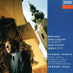 Pochette de Piano Concerto no. 26 "Coronation" / Piano And Wind Quintet de Sándor Végh - Wolfgang Amadeus Mozart - András Schiff - Camerata Salzburg