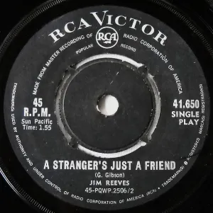 Pochette de A Stranger’s Just a Friend / Before I Died de Jim Reeves
