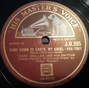 Pochette de Come Down to Earth, My Angel / It's a Sin to Tell a Lie de Fats Waller and His Rhythm