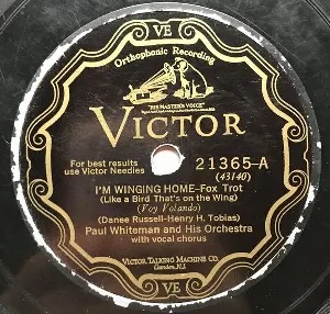 Pochette de I'm Winging Home / When You're With Somebody Else de Paul Whiteman and His Orchestra