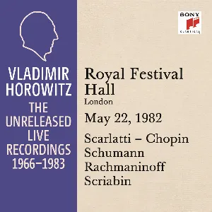 Pochette de Vladimir Horowitz in Recital at the Royal Festival Hall London May 22 1982 de Vladimir Horowitz