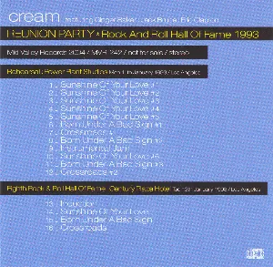 Pochette de Reunion Party – Rock and Roll Hall of Fame 1993 de Cream
