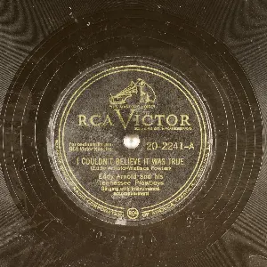 Pochette de I Couldn't Believe It Was True / It's a Sin de Eddy Arnold