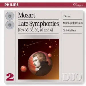 Pochette Late Symphonies nos. 35, 38, 39, 40 and 41