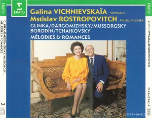 Pochette de Mélodies & Romances de Alexander Borodin - Pyotr Ilyich Tchaikovsky - Modest Mussorgsky - Mstislav Rostropovich - Mikhail Glinka