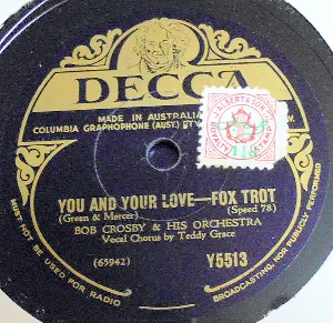 Pochette de You and Your Love / Believing de Bob Crosby and His Orchestra