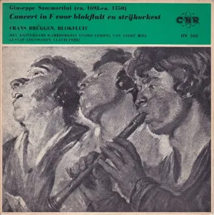 Pochette de Concert in F voor blofluit en strijkorkest de Giuseppe Baldassare Sammartini - Frans Brüggen