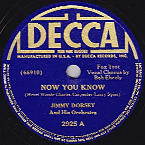 Pochette de Now You Know / Do It Again de Jimmy Dorsey and His Orchestra