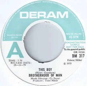 Pochette This Boy / You Can Depend on Me