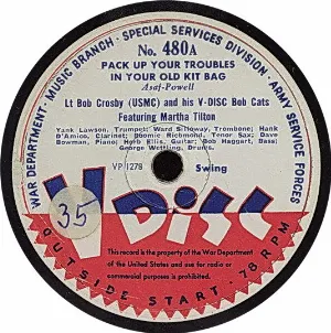 Pochette de Pack Up Your Troubles in Your Old Kit Bag / It Don’t Mean a Thing If It Ain’t Got That Swing de The V‐Disc All Stars - Duke Ellington and His Orchestra