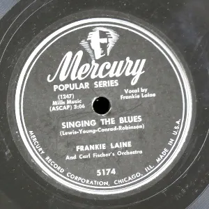 Pochette de Singing the Blues / Thanks for You de Carl Fischer's Orchestra - Frankie Laine
