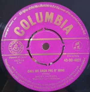 Pochette de Call Me Back Pal o’ Mine / Treasure de Smoky Dawson