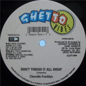 Pochette de Don't Throw It All Away / Jah Me Pray To de Chevelle Franklyn
