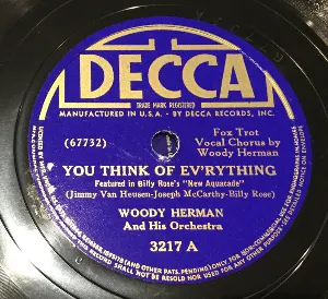 Pochette de You Think of Ev'rything / Mister Meadowlark de Woody Herman and His Orchestra