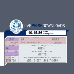 Pochette de 1986-10-15: Hunts, Burlington, VT, USA de Phish