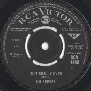 Pochette de Is It Really Over / That’s a Sad Affair de Jim Reeves