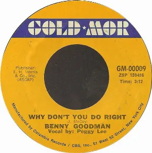 Pochette Why Don't You Do Right / Flying Home