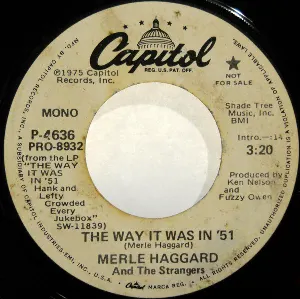 Pochette de The Way It Was in ’51 de The Strangers - Merle Haggard