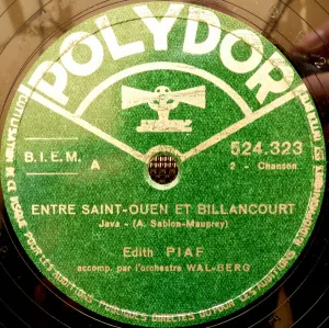 Pochette de Entre Saint‐Ouen et Billancourt / Corrèqu’ et réguyer de Édith Piaf
