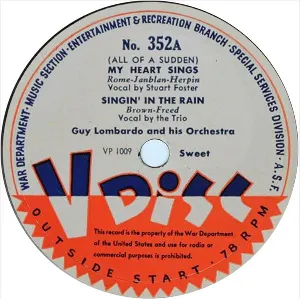 Pochette de My Heart Sings / Singin’ in the Rain / Missouri Waltz / Alice Blue Gown de Guy Lombardo and His Royal Canadians - Glenn Miller and His Orchestra