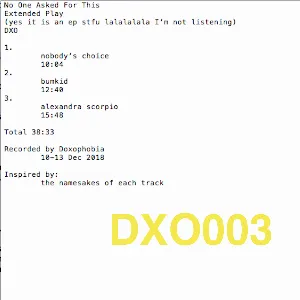 Pochette de No One Asked For This de Doxophobia
