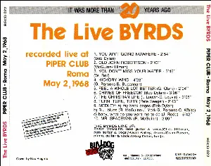 Pochette The Live Byrds: Piper Club – Roma May 2, 1968