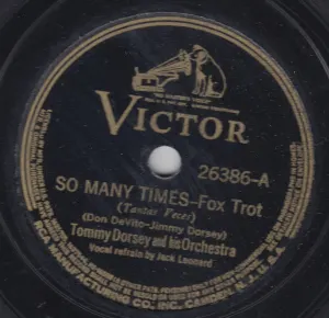 Pochette de So Many Times / Baby, What Else Can I Do de Tommy Dorsey and His Orchestra