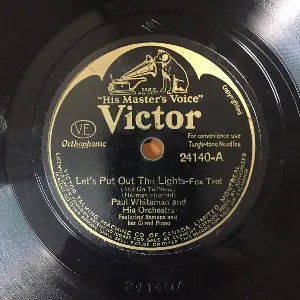 Pochette de Let's Put Out the Lights / You're Telling Me de Paul Whiteman and His Orchestra