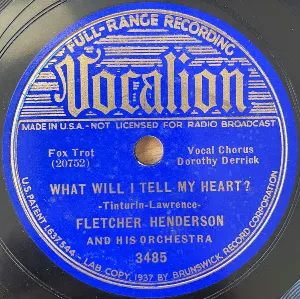 Pochette de What Will I Tell My Heart? / Slumming on Park Avenue de Fletcher Henderson and His Orchestra
