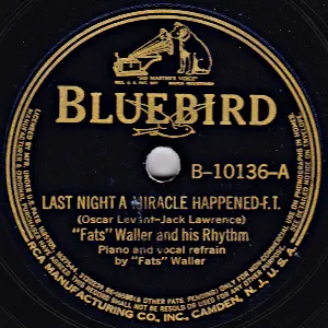 Pochette de Last Night a Miracle Happened / Kiss Me With Your Eyes de Fats Waller and His Rhythm