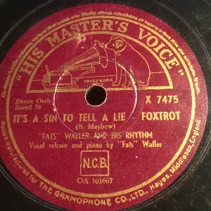 Pochette de It's a Sin to Tell a Lie / Believe It, Beloved de Fats Waller and His Rhythm