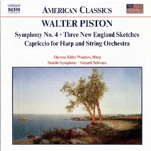 Pochette Symphony no. 4 / Three New England Sketches / Capriccio for Harp and String Orchestra