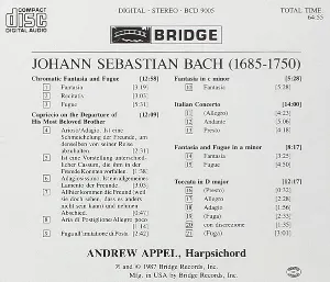 Pochette Johann Sebastian Bach, 3 Fantasias, Toccata, Capriccio, Italian Concerto