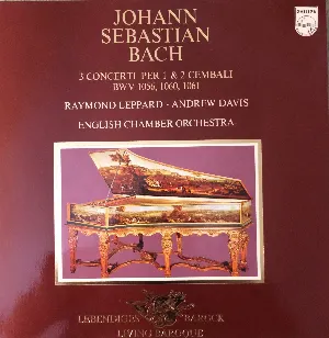 Pochette 3 concerti per 1 and 2 cembali, BWV 1056, 1060, 1061