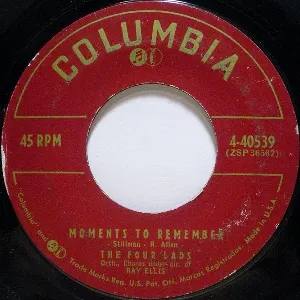 Pochette de Moments to Remember / Dream On, My Love Dream On de The Four Lads