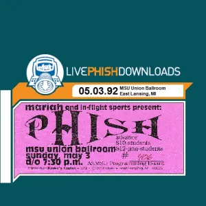 Pochette de 1992-05-03: Union Ballroom, Michigan State University, East Lansing, MI, USA de Phish