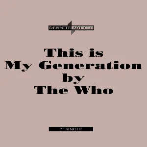 Pochette This Is My Generation