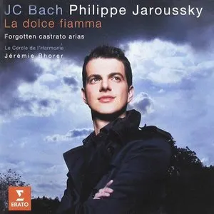 Pochette de La dolce fiamma: Forgotten castrato arias de Jérémie Rhorer - Johann Christian Bach - Philippe Jaroussky