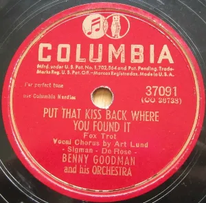 Pochette de Put That Kiss Back Where You Found It / My Blue Heaven de Benny Goodman and His Orchestra