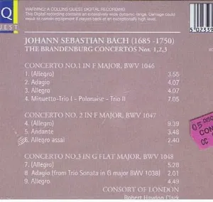 Pochette Brandenburg Concertos, Nos, 1, 2, 3