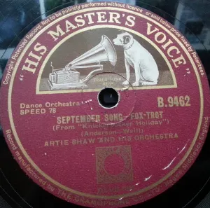 Pochette de September Song / That's for Me de Artie Shaw and His Orchestra