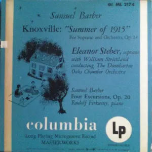 Pochette Knoxville: “Summer of 1915” for Soprano and Orchestra, op. 24 / Four Excursions, op. 20